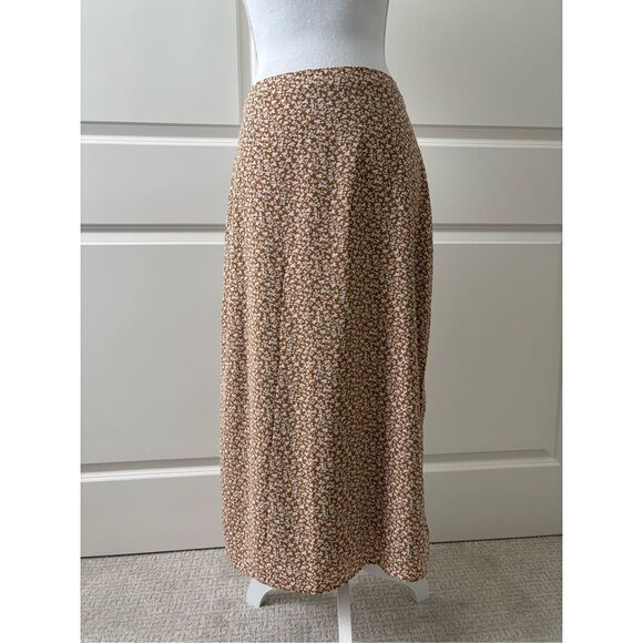 Floral Maxi Skirt in Brown - Picture 1 of 6